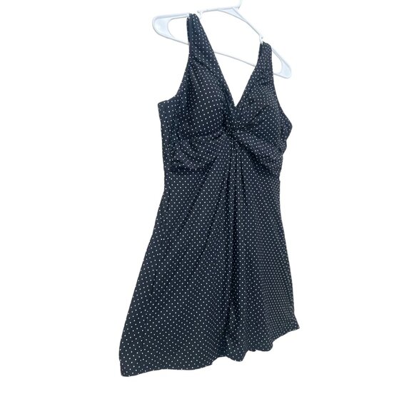 Miraclesuit Pinpoint Polka Dot One Piece Dress Swimsuit DD-Cup Women 10 Black - Picture 16 of 16